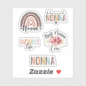 Sticker Mignonne Nonna Nana Cadeau, Grand-Mère, Pack Nonna (Feuille)