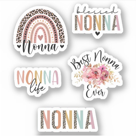 Sticker Mignonne Nonna Nana Cadeau, Grand-Mère, Pack Nonna (Devant)