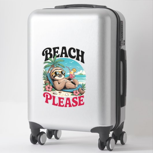 Sticker Mignonne Sloth été (Sur valise)