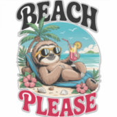 Sticker Mignonne Sloth été (Devant)