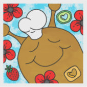 Sticker Mignonne Snail Memorial Day BBQ Vinyl (Devant)