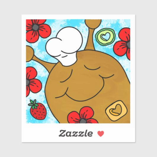 Sticker Mignonne Snail Memorial Day BBQ Vinyl (Feuille)