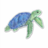 Sticker Mignonne tortue marine (Devant)