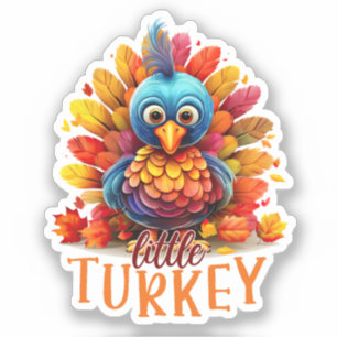 Sticker Mignonne Turquie Thanksgiving