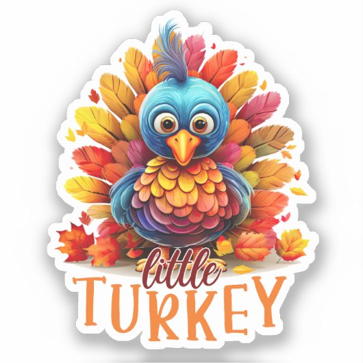 Sticker Mignonne Turquie Thanksgiving (Recto)