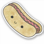 Sticker Mignonne yummy hot dog (Devant)