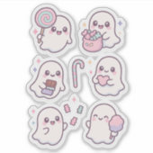 Sticker Mignons fantômes bonbons Kawaii Pack d'autocollant (Devant)
