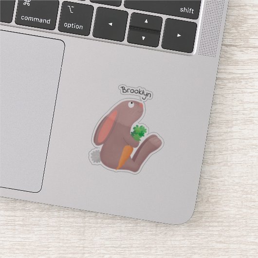 Sticker Mignons lapin lapin lapin assis avec dessin de car (Détail)