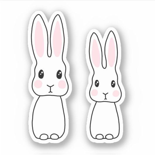 Sticker Mignons lapins (Devant)