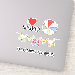 Sticker Mignons maillots de bain Whimsical drôle été