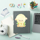 Sticker Mignons, Petits moutons, Moutons Jaunes, Carottes (Couverture iPad)