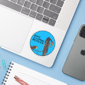 Sticker Mike le castor Escalade (Ordinateur portable avec iPhone)