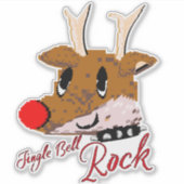 Sticker Mikitiez jinglebellrock punk gothmas reindeer (Devant)