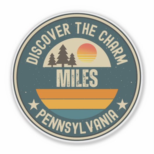 Sticker Miles, Pennsylvanie (Devant)