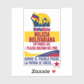 STICKER MILICIA BOLIVARIANA (Feuille)