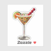 Sticker Milieu du siècle moderne Candy Martini (Feuille)