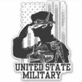 Sticker Militaire des États-Unis (Devant)