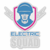 Sticker Military Squad Soldier Neon (Devant)