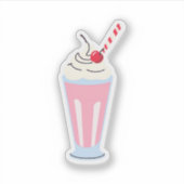 Sticker Milkshake à la fraise (Devant)