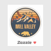 Sticker Mill Valley, Californie (Feuille)