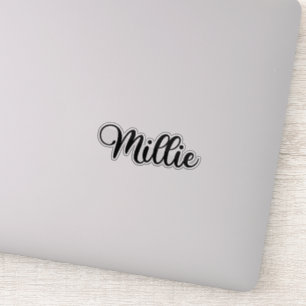 Sticker Millie Nom - Calligraphie manuscrite