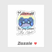 Sticker Millwright By Day Gamer By Night (Feuille)