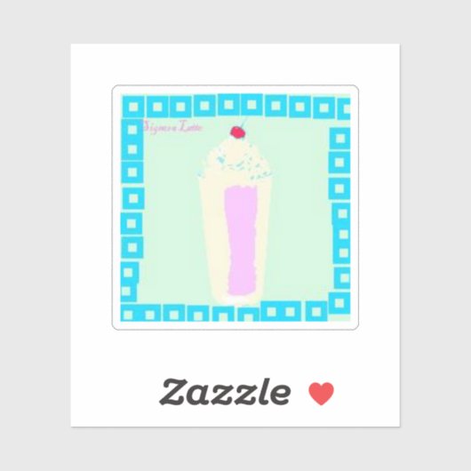 Sticker milshake Signora Latte (Feuille)