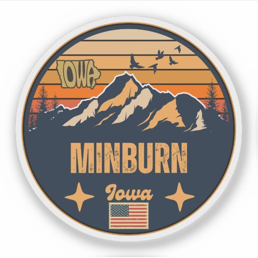 Sticker Minburn, Iowa (Devant)