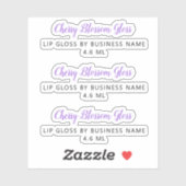 Sticker Mince Purple Script Nettoyer le maquillage brillan (Feuille)