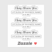 Sticker Mince Script Nettoyer le maquillage brillant de lè (Feuille)