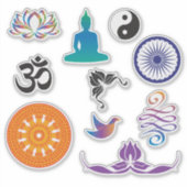 Sticker Mindfult et symboles bouddhistes (Devant)