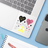 Sticker Mine Cute Mine Mine Mine Collection de la mine Pou (Ordinateur portable avec iPhone)