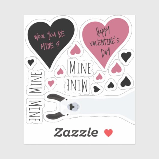 Sticker Mine Cute Mine Mine Mine Collection de mines Llama (Feuille)