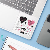 Sticker Mine Cute Mine Mine Mine Collection de mines Vache (Ordinateur portable avec iPhone)