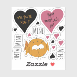 Sticker Mine Cute Mine Mine Mine Puffer Fish Thème