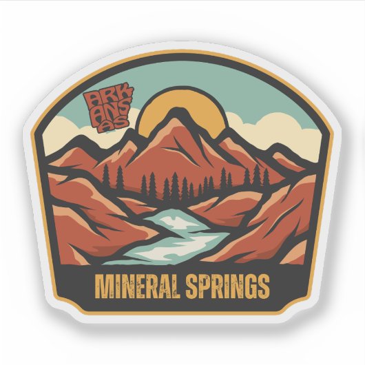 Sticker Mineral Springs, Arkansas (Devant)