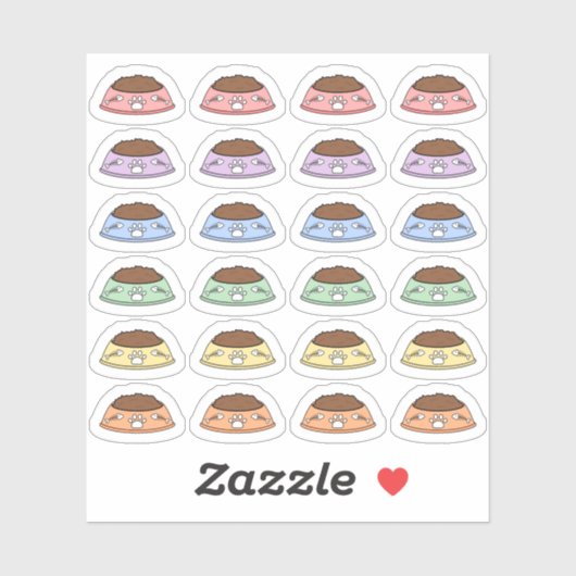 Sticker Mini alimentation Rappel de chat Animaux de compag (Feuille)