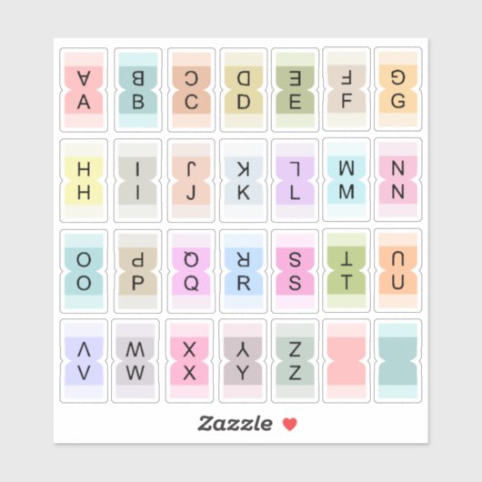Sticker Mini Alphabet Index Tab Divider Bujo Label (Feuille)