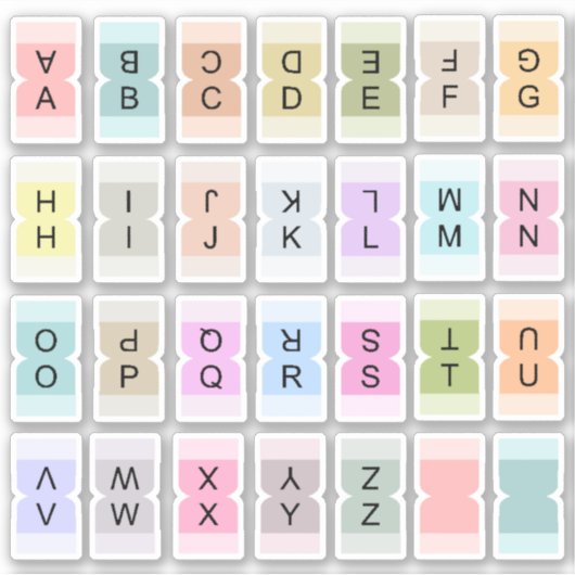 Sticker Mini Alphabet Index Tab Divider Bujo Label (Devant)
