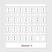 Sticker Mini Alphabet Index Tab Page Divider Tab Folded  (Feuille)