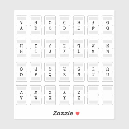 Sticker Mini Alphabet Index Tab Page Divider Tab Folded  (Feuille)