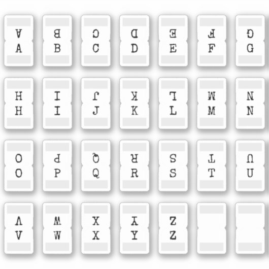 Sticker Mini Alphabet Index Tab Page Divider Tab Folded  (Devant)