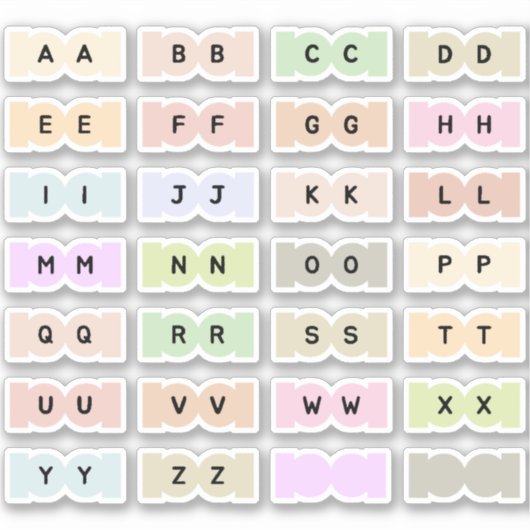 Sticker Mini Alphabet Index Tab Page Divider Tab Folding (Devant)