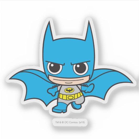 Sticker Mini Batman en cours d'exécution (Devant)
