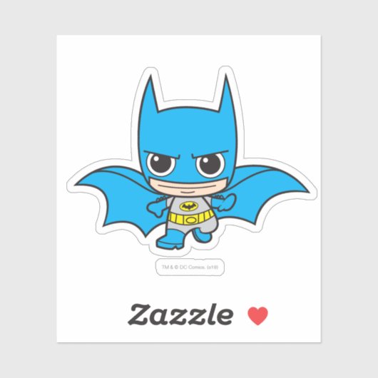 Sticker Mini Batman en cours d'exécution (Feuille)