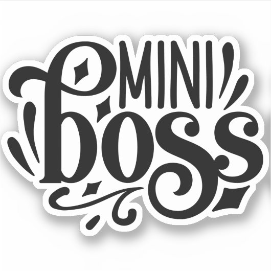 Sticker Mini Boss, chef de bébé (Devant)