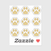 Sticker Mini Empreintes de pattes Chat Tan Animal Tracks S (Feuille)