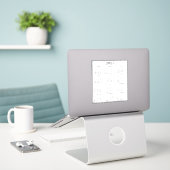 Sticker Mini Mini Mini Mini 2021 moderne noir et blanc (Ordinateur portable sur le bureau)