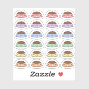 Sticker Mini Rappel de Nourriture pour Chat Bol de Nourrit