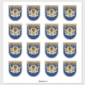 Sticker Mini Sanitier Royal African Prince Blue & Gold (Feuille)